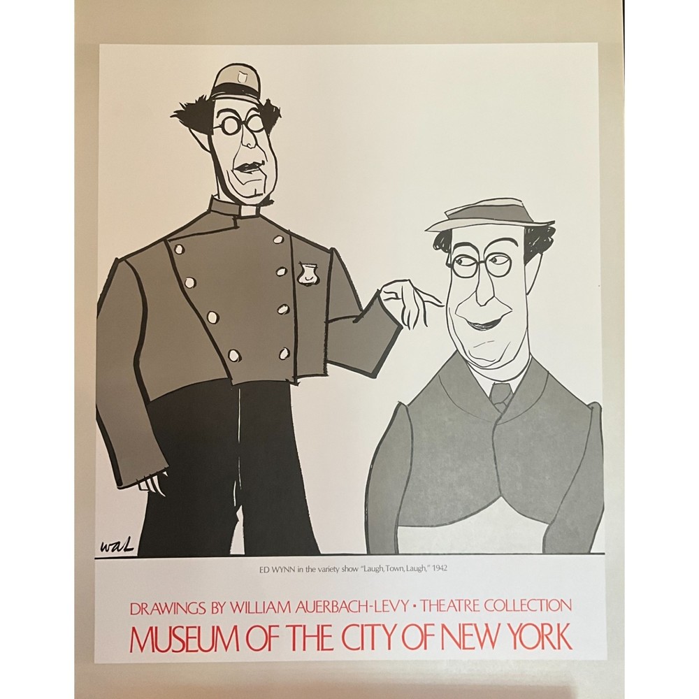 William Auerbach-Levy "Laugh Town Laugh" Poster